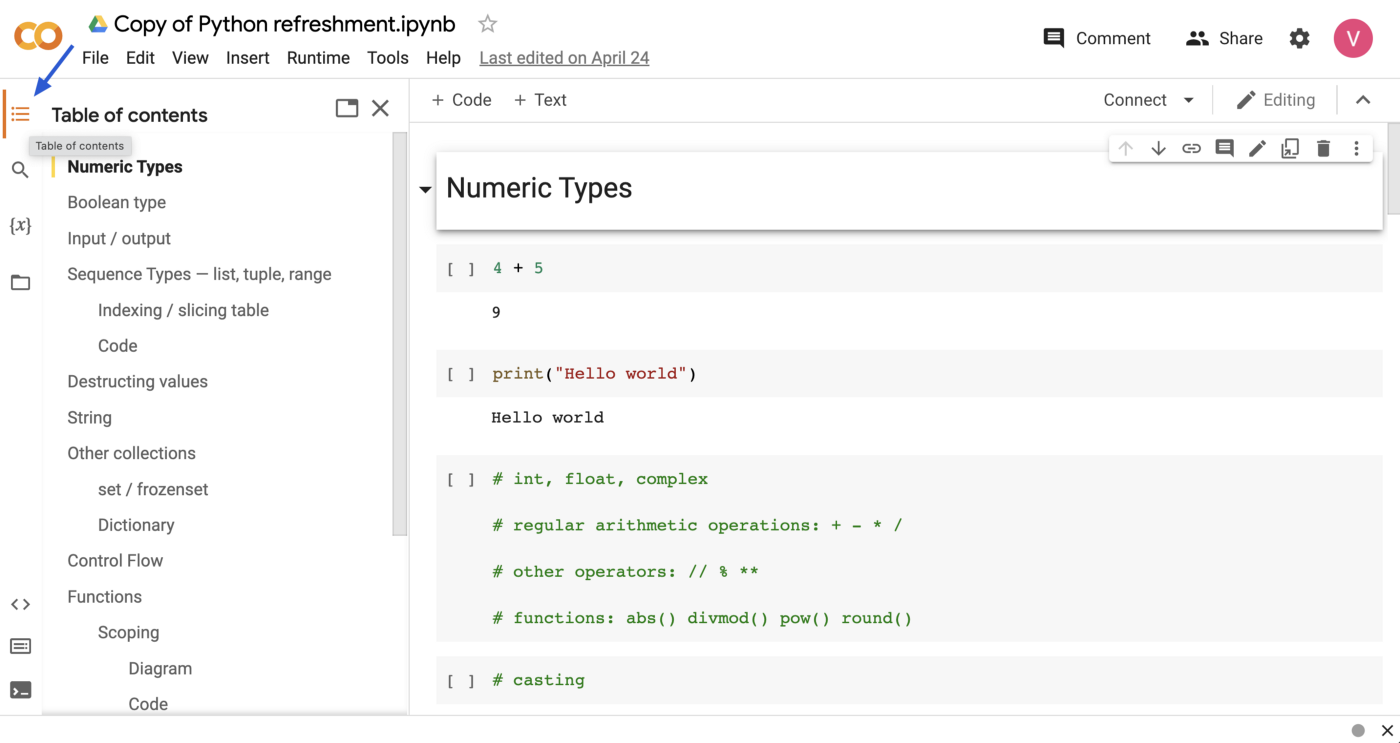 Stay organized with Google Colab's Table of Contents feature, making it easy to navigate long Python notebooks. Learn more about efficient coding with EduLabs.