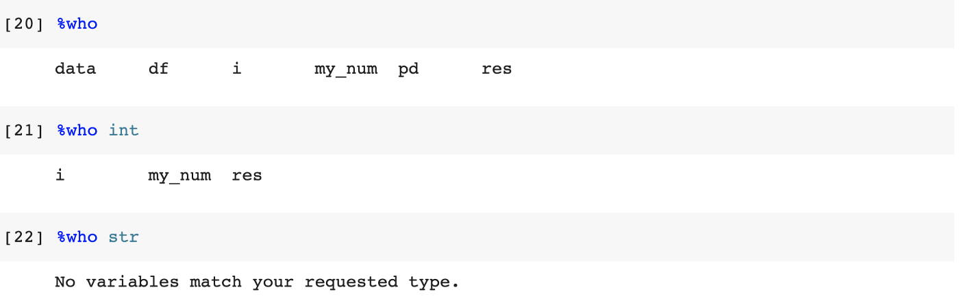 Google Colab code snippet demonstrating how to create and manipulate variables of different data types, including integers and strings.